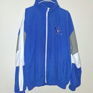 VTG UK Kentucky Wildcats Windbreaker Lightweight Warm-up Jacket Nylon Lined XL